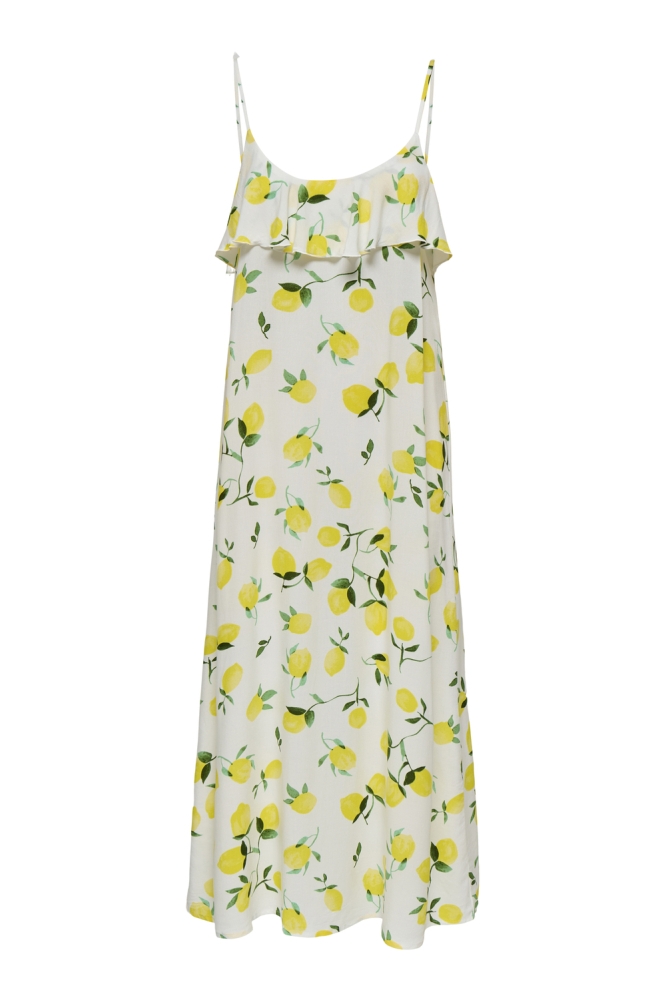 JDYSEZEN LIFE SINGLET MIDI DRESS WV 15351573 CLOUD DANCER /LEMON